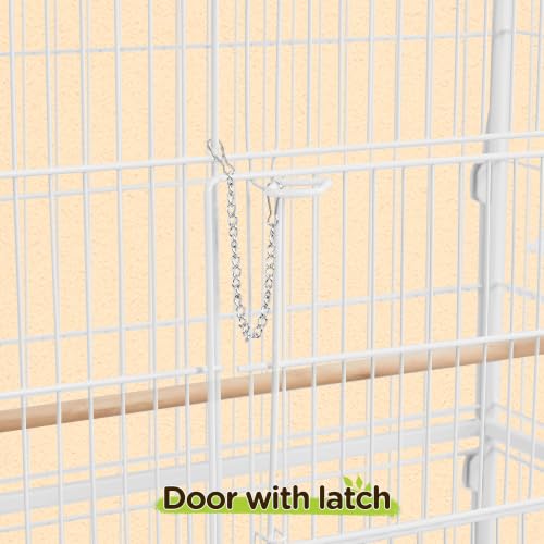 Yaheetech 52inch Bird Cage Extra Large Parakeet Parrot Cage for Lovebird Cockatiel Conure Finch with Rolling Stand White - color: White, size: 31.1"L x 20.4"W x 52.0"H