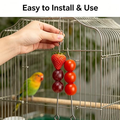 3 Pack Bird Feeders Parakeet Toys Bird Cage Accessories Suitable for Lafeber Nutriberries for Parrots, Foraging & Daily Feeding