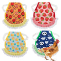 4Pcs Chicken Saddle for Hens, Waterproof Printed Hen Saddle, Elastic Chicken Aprons for Protection, Feather Protection Vest for Real Chickens
