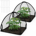 DECOHS 2 Pcs Pop-Up Mesh Plant Cover Tent, 22 x 22 x 22 Inch Garden Net Cage Guard Cover, Plant Protector Enclosure with 12 Ground Stakes for Protecting Plants Vegetable Fruit from Birds Insects - color: 22 x 22 x 22 inch