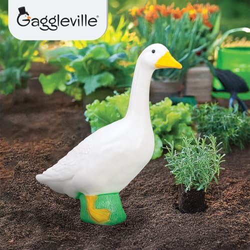 Official Gaggleville Porch Goose Baby Statue - Charming 17" Outdoor | Decorative Figurine for Garden, Patio, or Entryway Accent by Fox Valley Traders - size: Baby