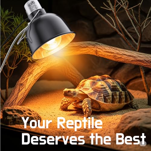 Reptile Light Fixture – 5.5'' Dome Lamp with Ceramic Socket, Reptile Heat Lamp Fixture for Heat Emitter & Basking Bulbs, for Bearded Dragon, Snake, Chameleon, Turtle & Terrarium Tank Accessories - style: 5.5'' Dome