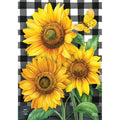 Briarwood Lane Checkered Sunflowers Summer House Flag - color: Checked Sunflowers