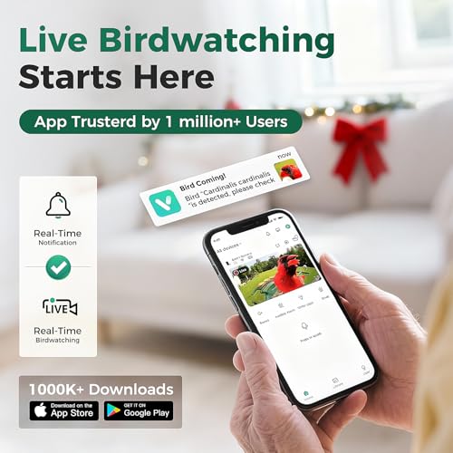 PerchMe® 2026 New AI Bird Feeder with Camera Solar Powered -2K HD Live View,Smart Bird House Camera Wireless Outdoor,DIY Add-ons,Pefect Birding Gift for Parents & Families