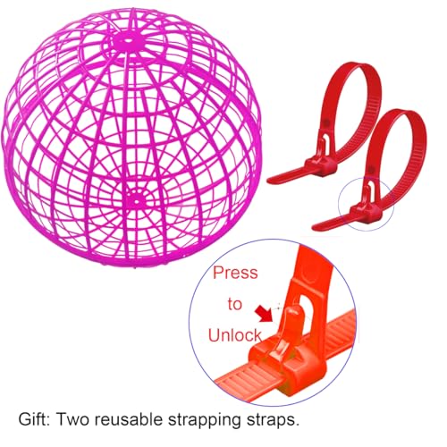 19.6" Movable Ball-Shaped Animals & Poultry Cages,Pet Safe Walking Net, Farm Courtyard Outdoor Accessible Rolling Rabbit Duck Hutch Chicken Coop,Preventing Dog Bites Trampled by Horse - color: Rose Pink