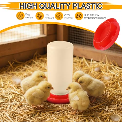 Enhon 2 Pack 2 Sizes Quail Waterer Base, Quail & Chick No Drown Water Base - size: 2 Sizes