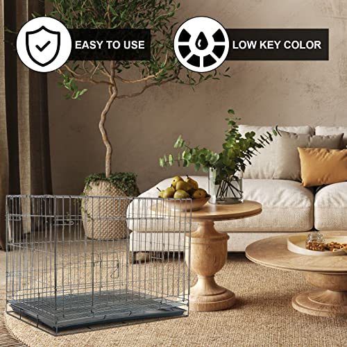 2 Pcs 36" Dog Crate Tray Replacement Dog Crate Pan Kennel Bottom Tray Replacement Plastic Bottom Pan Easy to Clean, Easy to Assemble, Ideal for Potty Training-Perfect for Pet Crates, Black - size: 36"