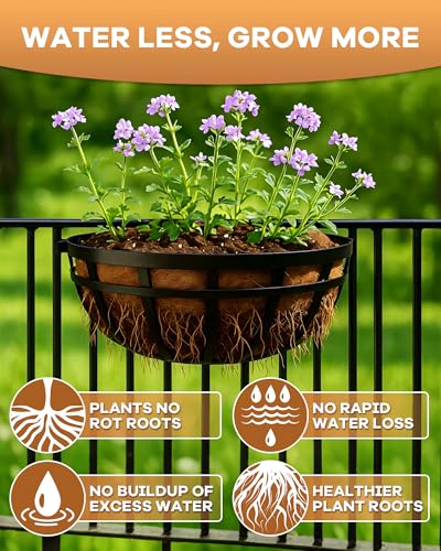 20 Inch Coconut Fiber for Plants, Round Pre-Formed Coco Planter Liner, Pack of 2 | Thick Natural Coconut Fiber Basket Liners for Hanging Planters, Window Boxes & Pet Nesting