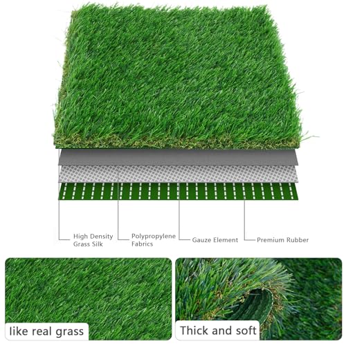THREE ORANGES Chicken Nesting Box Pads, Washable Artificial Grass Nesting Pads Cuttable Chickens Nest Box Bedding Liners for Hen Coop Egg Duck Chicks Goose 12x12x1.35inch (4 Pack) - size: 4pcs-12x12x1.35 inches
