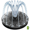SZMP Solar Fountain for Bird Bath Spray on Cloudy 3.5W Glass Black Battery - color: Black