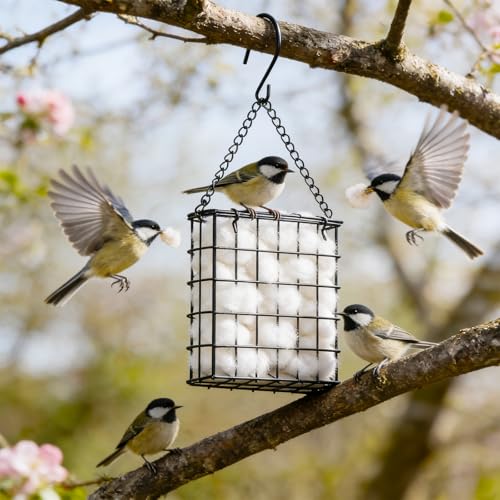 Bird Nesting Material Holder, Handmade Fiber Bird Nesting Material, Refillable Bird Shelter, Outdoor Bird Nesting and Resting Spot, Gift for Animal and Bird Enthusiasts (3 Set) - color: 3 set