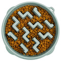 Outward Hound Fun Feeder Slo Bowl – Large 4‑Cup Capacity, Slow Feeding, Medium to Large Dogs, Non‑Slip, Sage, Notch Pattern - color: Sage, size: Large