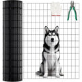 Black Vinyl Coated Wire Mesh Fence 16 Gauge, 2/3 Inch Black PVC Metal Mesh, Welded Wire Fence for Poultry Cage, Garden Fence, Pet Animal Barrier & Plant Support (40IN X 33FT) - color: 40IN X 33FT