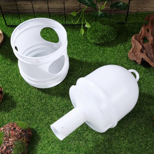 Totority Pigeon Water Dispenser 2pcs - 1000ml (34oz) Bird Waterer for Cage - Large Capacity Transparent Plastic Bird Drinker for Parrots, Parakeets, Budgies, Finches, Cockatiels, and Small Animals