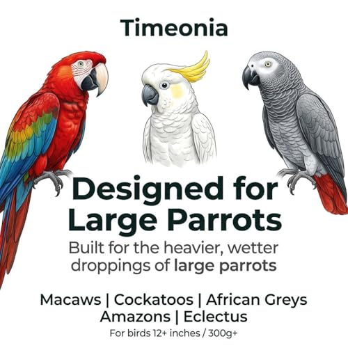 XL Bird Cage Liners 20-Pack Bamboo Charcoal Pads | 7 layer odor control waterproof leak proof backing quick daily cleanup large parrot cage coverage