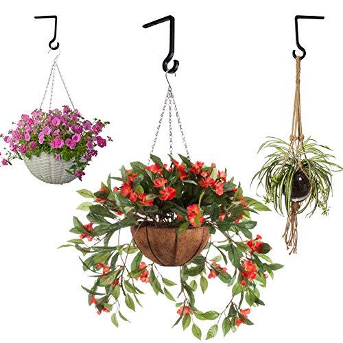 6inch Al-Alloy Hanging Plant Bracket Bronze hammertone 2 Pack | Rust-proof | Max 22lb Load | Shepherd Hooks | Hanging Bird Feeder, Lantern, Flower Basket, Outdoor Indoor, Screws & Anchors - color: Bronze hammertone, size: 6in Aluminum Alloy