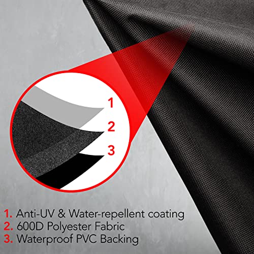 Heavy Duty Smoker Cover, Adjustable Straps, Black | Waterproof, Weather Resistant, UV & Fade Resistant, Heavy Duty Protection, Adjustable Straps, Outdoor Grill Cover, Secure Fit - color: Black, size: 41''L x 22''W x 49''H