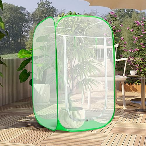 59" x 35" x 35" Pop Up Garden Mesh Plant Cover, Plant Protectors Mesh Plant Enclosure, Garden Net Cage Pest Protection Guard Tent with Storage Bag for Protect Plant Vegetable Fruit from Birds Insects - color: 59 X 35 X 35 Inch
