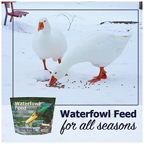 Natural Waterscapes Waterfowl Feed Open Water Diet 40 lb | for Feeding Ducks Geese Swans | Floating Pellets with Niacin for Ducks