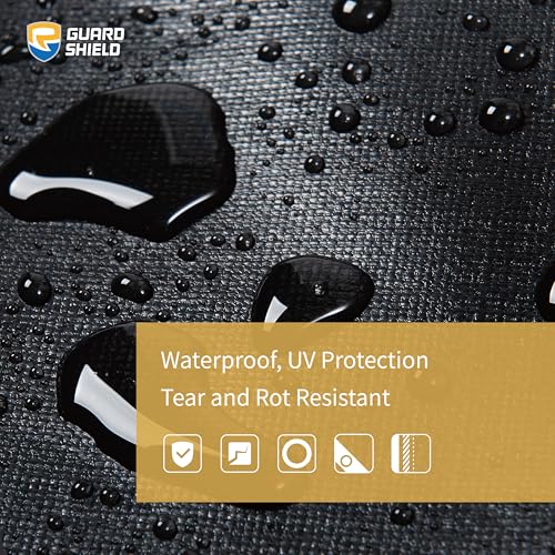 GUARD SHIELD Extreme Heavy Duty Black Poly Tarp 18x24 Feet Cover Waterproof Tarps 20mil Thick UV and Tear Resistant Tarpaulin - color: Black, size: 18x24