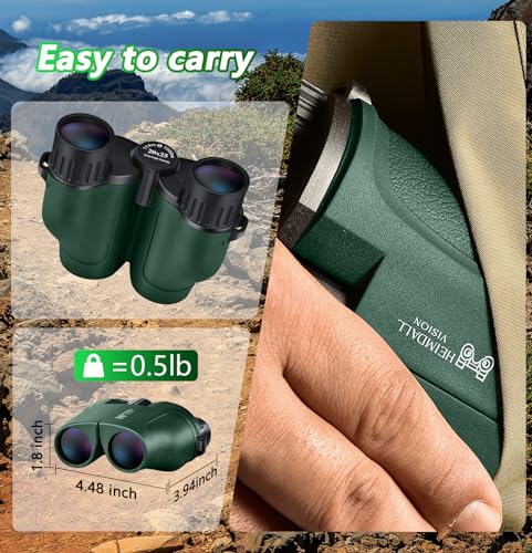 Small Compact Binoculars Adults Kids - 20x25 Mini Pocket Binocular for Bird Watching, Waterproof Portable Powerful Binocular, Lightweight High Powered Easy Focus Binoculars for Concert, Outdoor Hiking