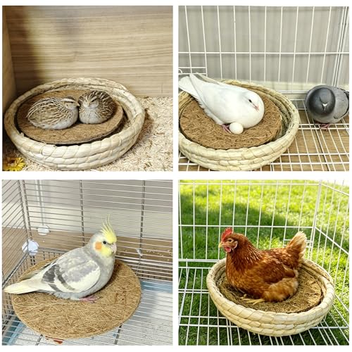 12PCS Pigeon Nest Pads Coconut Fiber Bird Nesting Material for Chicken - size: 12 Pcs