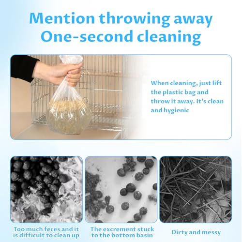 Disposable Small Animal Cage Liners, Plastic Liners Can Cover 37x19, 34x22 30x20 Inches, Suitable For Rabbits, Birds, Guinea Pigs, Chinchillas(50)