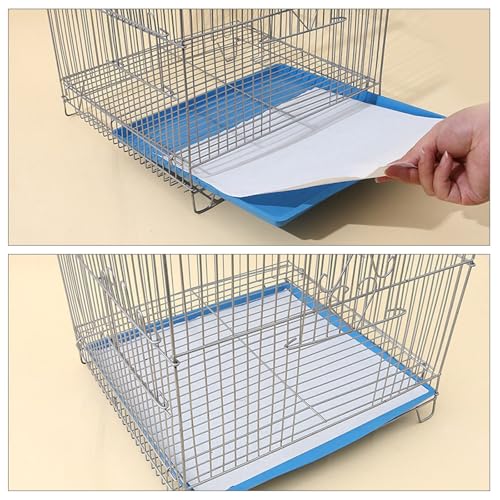 100 Sheets Bird Cage Liner Papers, Disposable Bird Cage Paper Liners, Cuttable Pet Animal Cages Cushion, Precut Absorbent Bird Paper for Bird Parrot Small Animal, 5.9 x 8.66’’ - size: 5.9'' x 8.66''