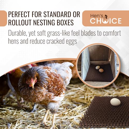 Hen's Choice™ - NestTurf Chicken Nesting Box Pad. 47 5/8" x 24" | Washable Plastic Nesting Box Liner | Chicken Bedding for Coop - size: 47 5/8" x 24"