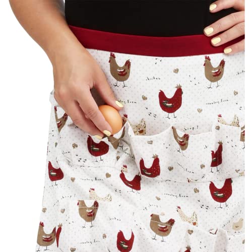 Farmhouse Chicken Egg Collecting & Gathering Apron 12 Pockets (Adult Size)