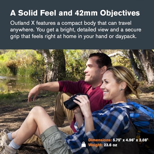 Celestron Outland X 10x42 Binoculars for Wildlife & Hunting | Built for the Outdoors, Rugged Rubber-Armored Body, Waterproof, BaK-4 Prisms, Multi-Coated Optics, Bright, Clear Views - size: 10x42 Outland X, style: Outland X 10x42