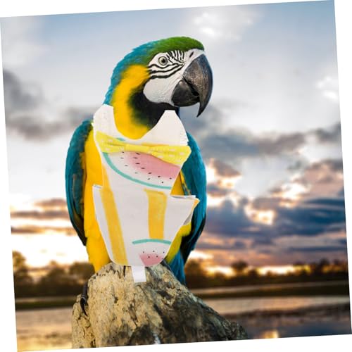 Totority Breathable Lightweight Diaper Flight Suit for Parakeets and Parrots Reusable Washable Pet Clothes for Outdoor Activities Comfortable Skin-Friendly Parrot Nappy in Watermelon S