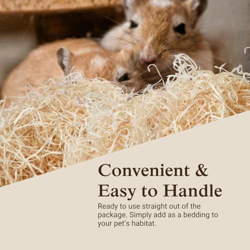 Aspen Wood Excelsior, Ribbon Cut, Small 1-Pack | Natural Aspen Wood Excelsior for Crafts & Animal Bedding, Cages, Soft & Absorbent, Dye-Free, Family Owned, USA Made - size: Small 1-pack, style: Ribbon Cut