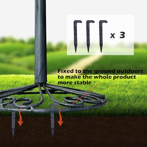 Outdoor Garden Bird Bath, 25.5 inch Height Bird Feeder, Metal Birdbath with Dragonfly for Garden Yard Patio Lawn Decoration, Gray - color: Gray