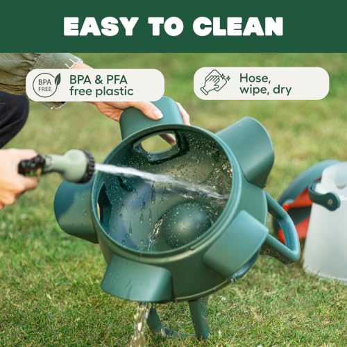 Omlet No Waste Chicken Feeder for Coop | 12lb Anti-Spill Poultry Feeder with 5 Feeding Ports | Feeds 6 Hens for 7 Days | Hanging or Free Standing | Weatherproof - size: 12lb