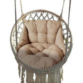 Hammock Chair Cushion, Hanging Basket Egg Chair Cushion Round Seat Thick Nest Back Pillow for Patio Garden Swing Chair Seat Pads (Only Pads) (Brown) - color: Brown