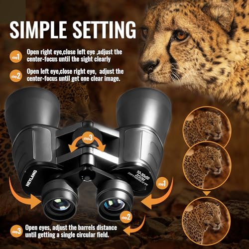 10-30x50 Zoom Binoculars for Adults High Powered - Lightweight Waterproof Binoculars for Hunting Bird Watching Travel Cruise