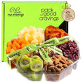 NUT CRAVINGS - Dried Fruit & Mixed Nuts Gift Basket (7 Assortments, 2 LB) | Green Ribbon Food Arrangement, Healthy Snack Care Package, - style: 4. Green Ribbon - Party Size (2 LB Assortment)
