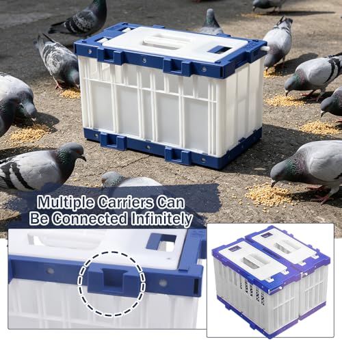 Pigeon Cage Carrier Breathable Lockable Travel Transport Cage for Pigeon Parrot Parakeet Bird Home Outdoor Training Competition Use
