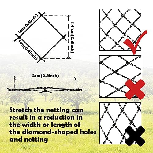 Bird Netting 30x30 Ft, 1/2In Mesh Garden Bird Netting, Fruit Tree Netting | Heavy Duty Woven Mesh Garden Netting, Pest Barrier for Plants & Blueberry, Animal Mesh Fence Against Birds, Deer, Poultry - size: 30x30ft-1/2in mesh