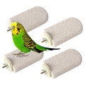 4pcs Bird Perch Stands Foot Claws Trimmer Beak Grinding Stone Parrot Climbing Chewing Toys Cage Accessories for Small Medium Birds Budgies Lovebird Conure (Large) - size: Large