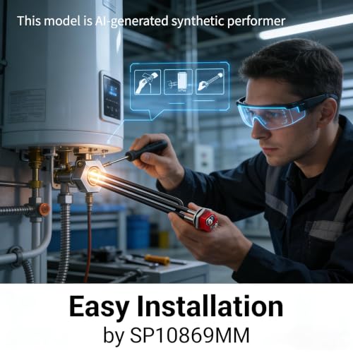 SP10869MM Water Heater Heating Element for Rheem Water Heaters | Electric Water Heater Element,Screw-In 240 Volt 4500 Watt Cartridge