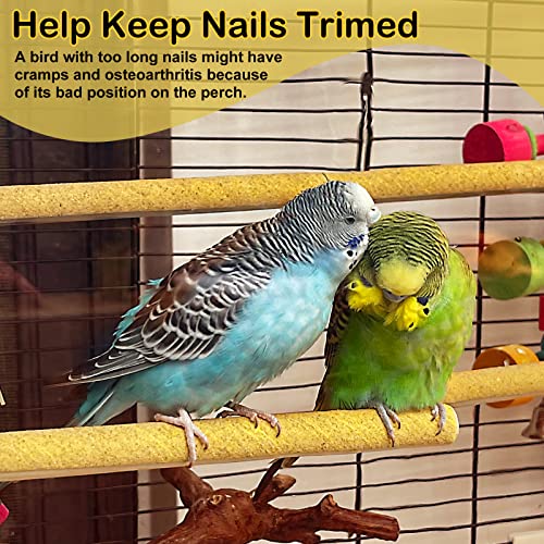 S&X Bird Perch Covers, Sand Perch Covers Sandpaper for Budgies, Canaries, Parakeets, Lovebirds and Other Small Birds (72-Pack Small 7.5" x 0.4") - size: Small Perch Covers x72