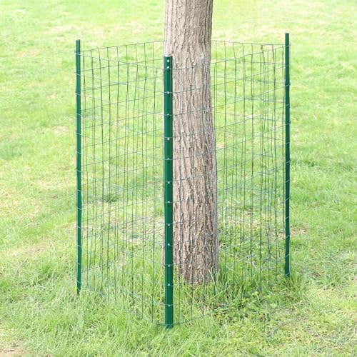 Green PVC Coated Welded Wire Fence 24" x 50' Roll, 2"x3" Mesh, 16 Gauge | Vinyl Coated Garden Fencing, Yard & Pet Barrier, Chicken Wire Fencing, Dog Enclosure Mesh, Vegetable Plant Protector - color: Green, size: 2''x3'' 16GA 24''x50'