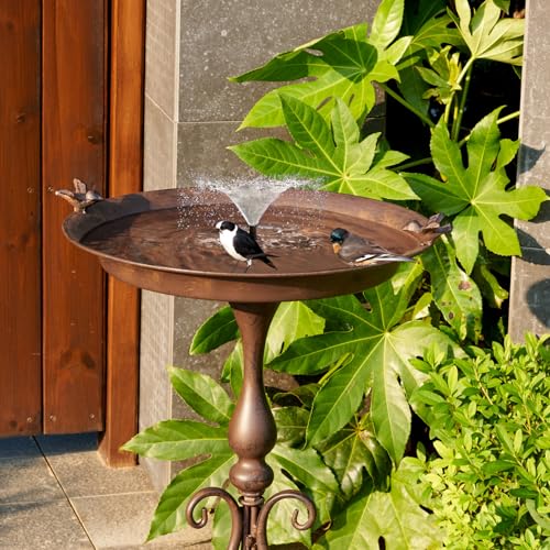 Dia 18" W*28" H Large Metal Bird Bath with Stand, Bird Baths for Outdoors | Bird Bath for Outside,Metal Bird Feeder,for Garden Yard Decor