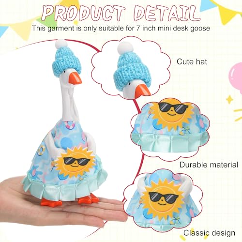 Weysat 10 Set Goose Outfit Felt Magnetic Desk Decor,Hats Style,Fabric | Desk Goose Cloth Table Decor Gifts, 7 Inch Holiday Goose Costume, Geese Summer Fall Halloween Christmas Winter Outfits - style: Hats Style