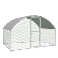 Large Walk-in Metal Chicken Coop for 10 Chickens,Heavy Duty Reinforced Wire Mesh Run with All-Weather Waterproof & Anti-UV Cover,Secure Lock - Outdoor Poultry Pen for Chickens,Ducks (Dome Roof) - size: Small Dome Roof