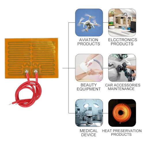 6pcs Film Heater Plate Adhesive Pad 5V 1W 30mmx40mm PI Heating Elements Film Strip Heater Adhesive Polyimide Heater Plate - size: 30mmx40mm