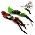 TTcat 2 Pack Realistic Bird Cat Toys, Natural Feather Simulated Bird Kitten Interactive Hunting Play Toy, Lightweight Indoor Cat Exercise Toy for Indoor Cats and Kitten.