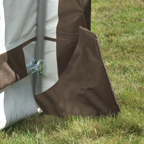ShelterLogic 6' x 6' x 6' Agricultural 3-in-1 Run-in Loafing Shed Animal Shelter with Waterproof Cover, Brown